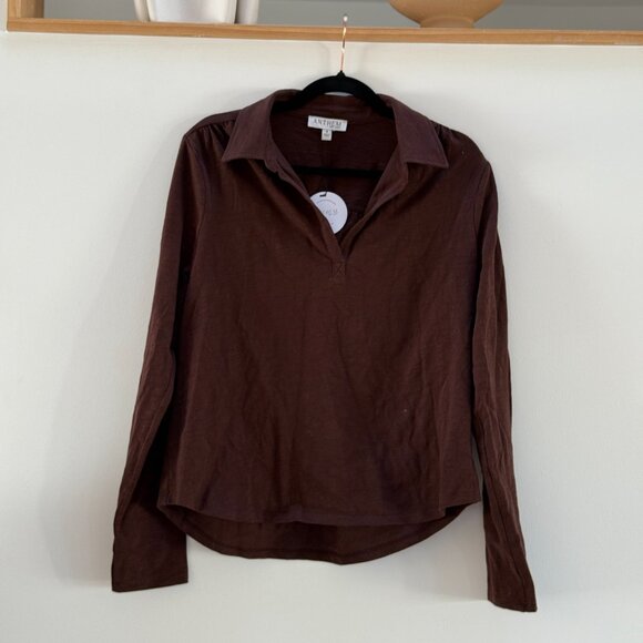 NWT Anthem the Label Long Sleeve Popover Slub Henley. Size Small - Picture 4 of 11